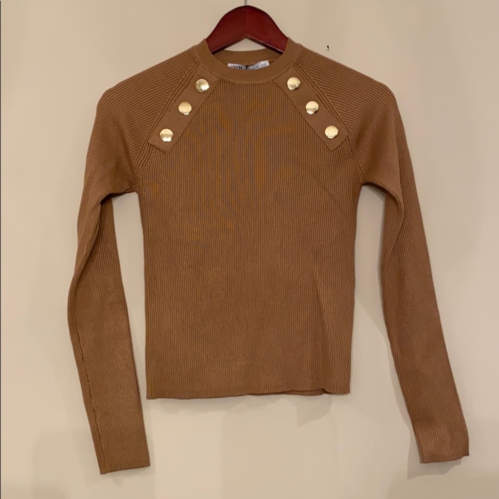 Zara Button Sweater